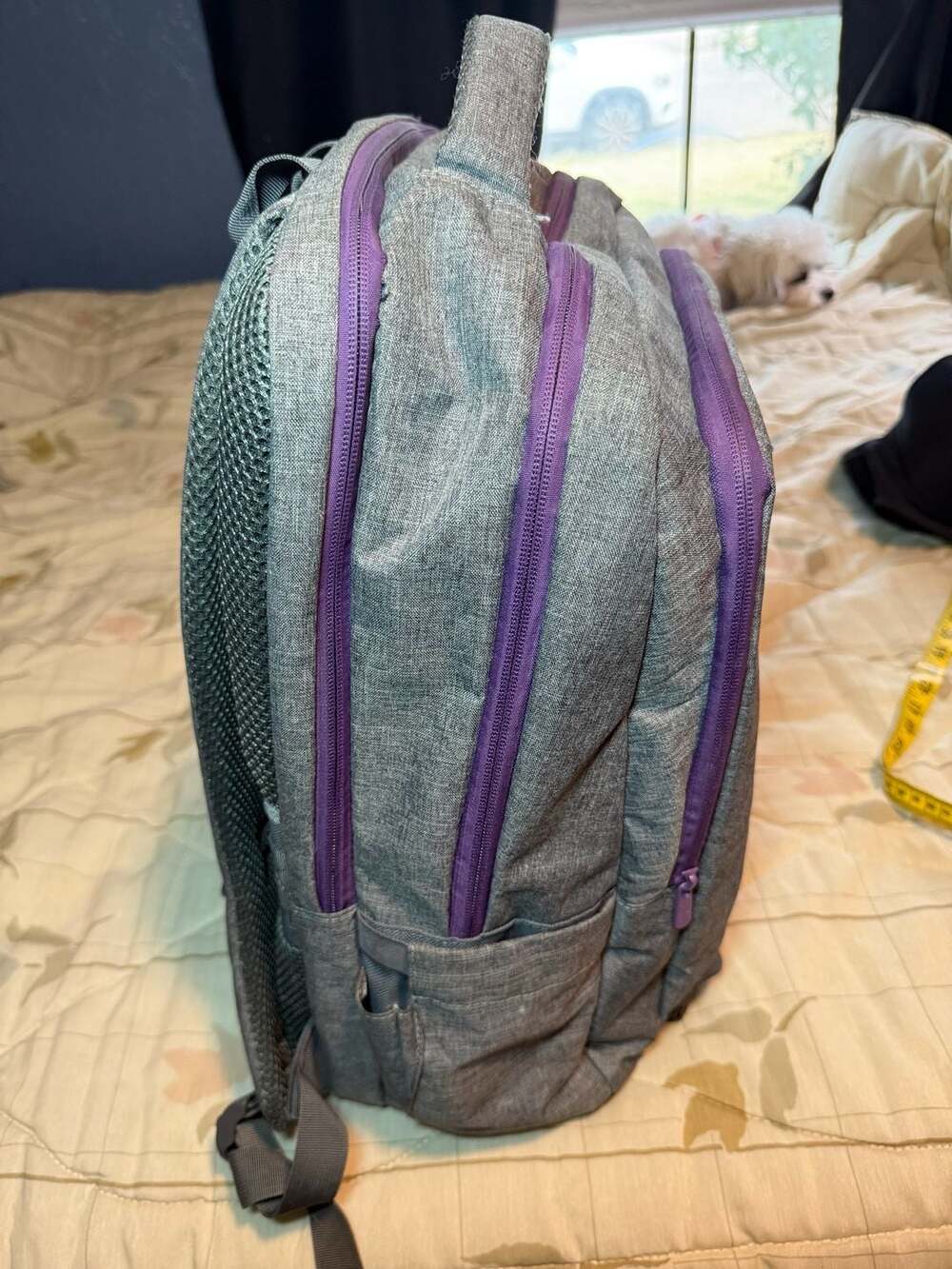 Scentsy Branded Gray and Purple Laptop Travel Backpack - Picture 3 of 13